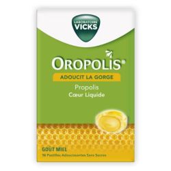 VICKS OROPOLIS PASTILLES COEUR LIQUIDE SS SUC B/16